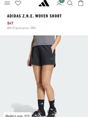 ADIDAS Z.N.E. WOVEN SHORT 3”